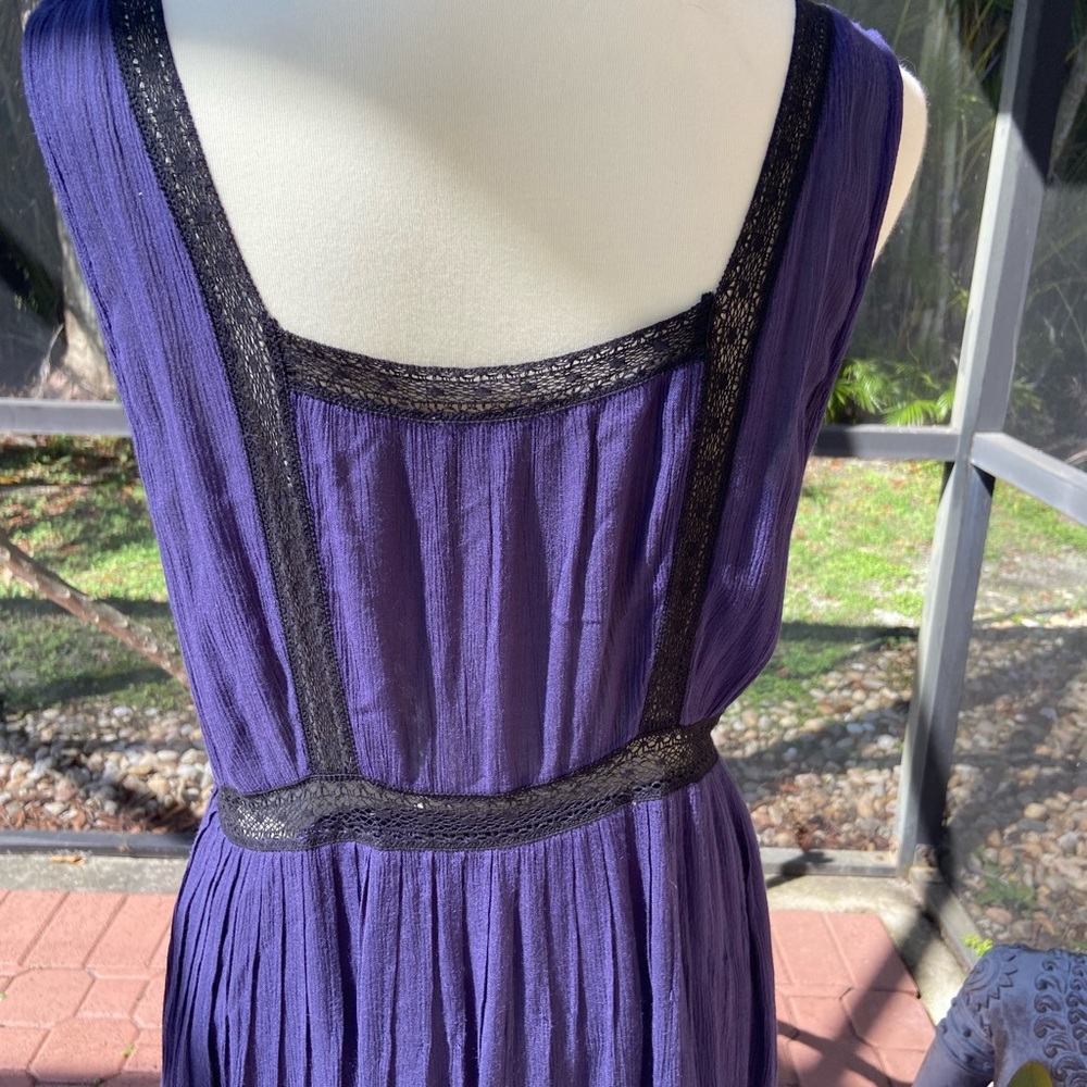 Ella Moss navy with black trim maxi dress (large) - Picture 7 of 15